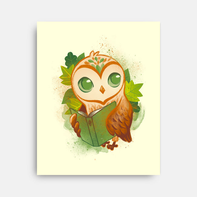 Book Owl-none stretched canvas-ricolaa