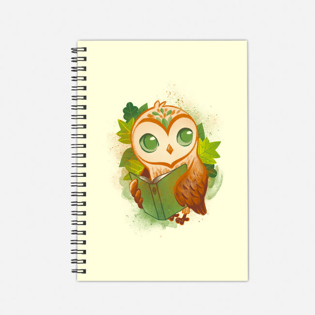 Book Owl-none dot grid notebook-ricolaa