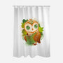 Book Owl-none polyester shower curtain-ricolaa