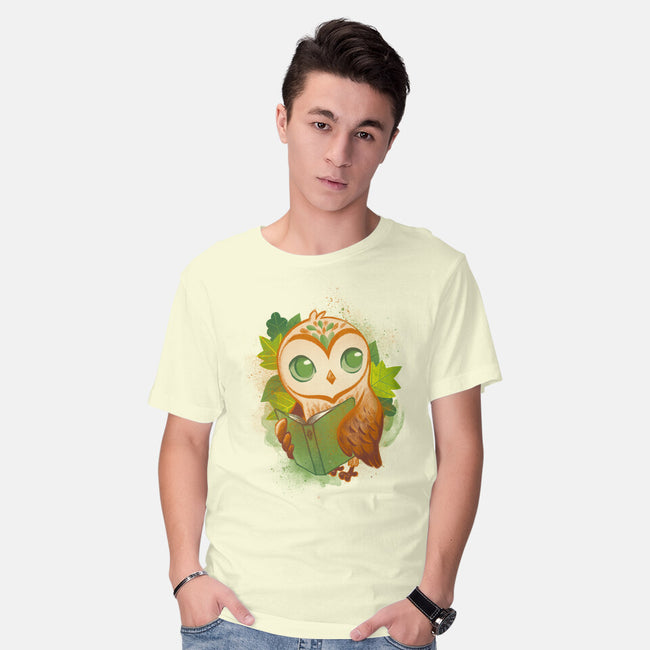 Book Owl-mens basic tee-ricolaa