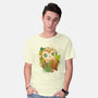 Book Owl-mens basic tee-ricolaa