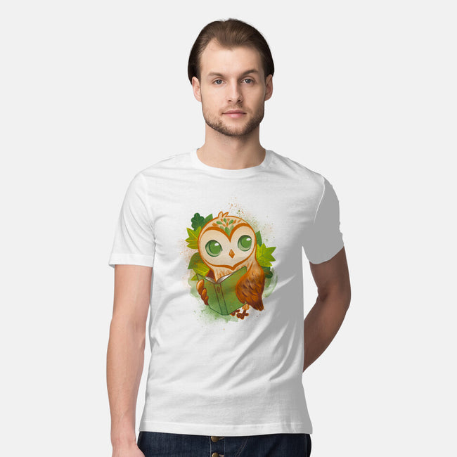 Book Owl-mens premium tee-ricolaa