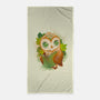 Book Owl-none beach towel-ricolaa