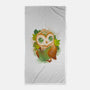 Book Owl-none beach towel-ricolaa