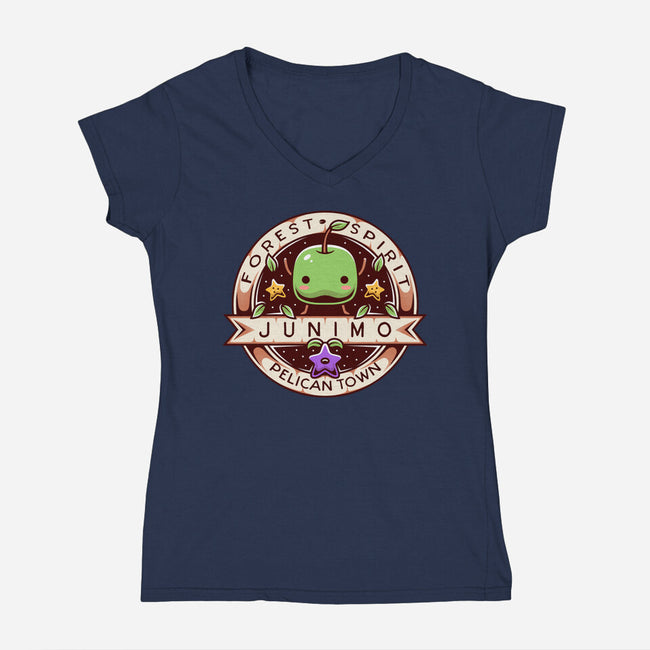 Junimo Forest Spirit-womens v-neck tee-Alundrart
