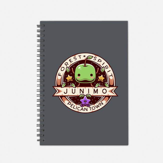 Junimo Forest Spirit-none dot grid notebook-Alundrart