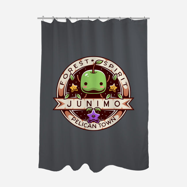 Junimo Forest Spirit-none polyester shower curtain-Alundrart