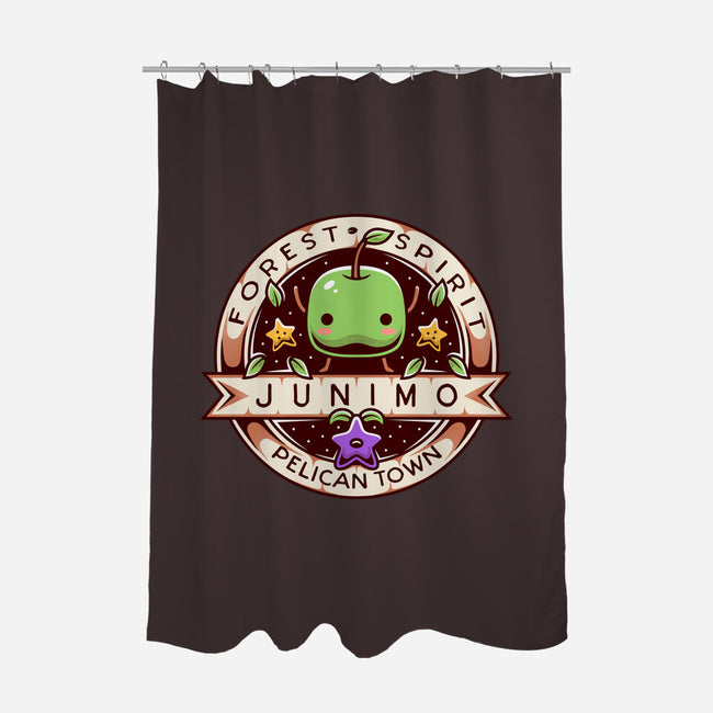 Junimo Forest Spirit-none polyester shower curtain-Alundrart