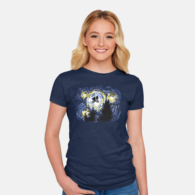 Starry Extraterrestrial-womens fitted tee-zascanauta