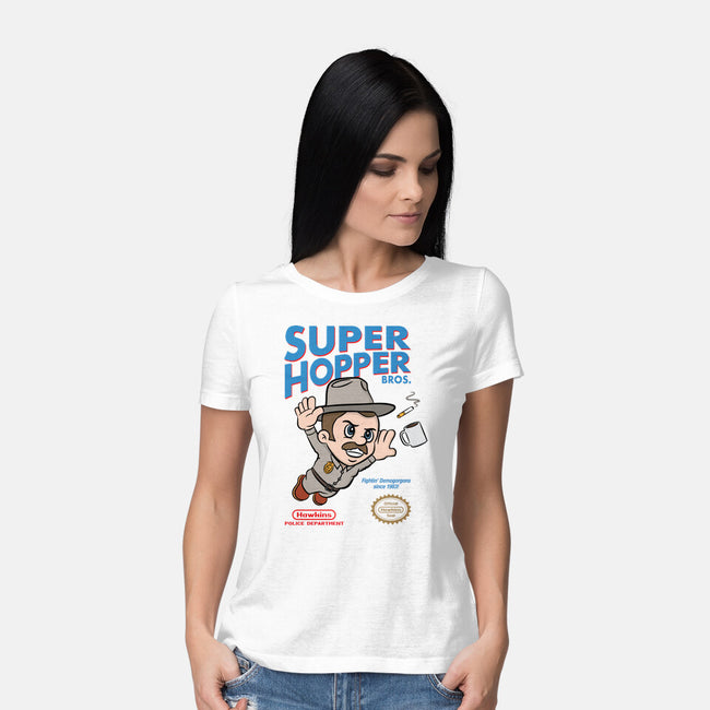 Super Hopper Bros-womens basic tee-hbdesign