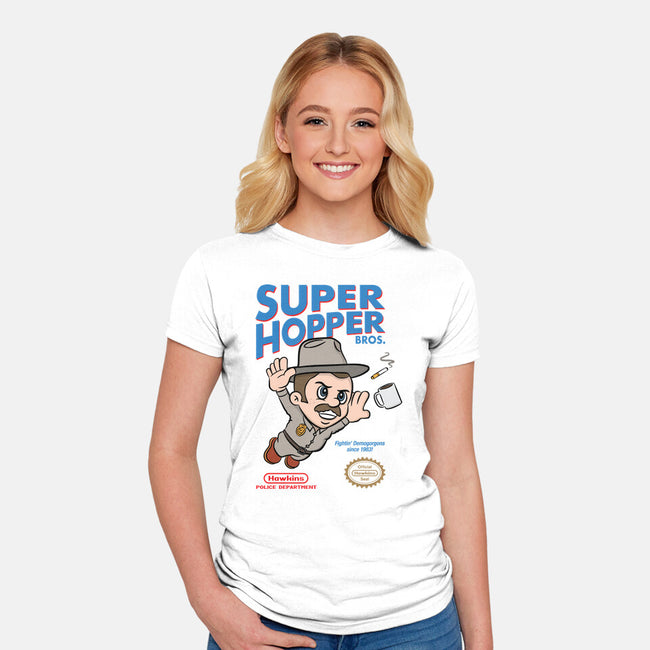 Super Hopper Bros-womens fitted tee-hbdesign