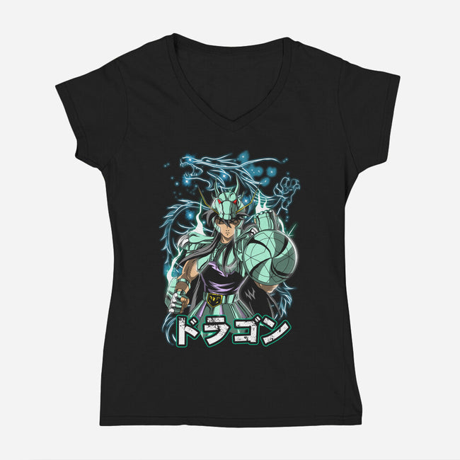 Wrath Of The Dragon-womens v-neck tee-Diego Oliver