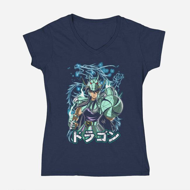 Wrath Of The Dragon-womens v-neck tee-Diego Oliver
