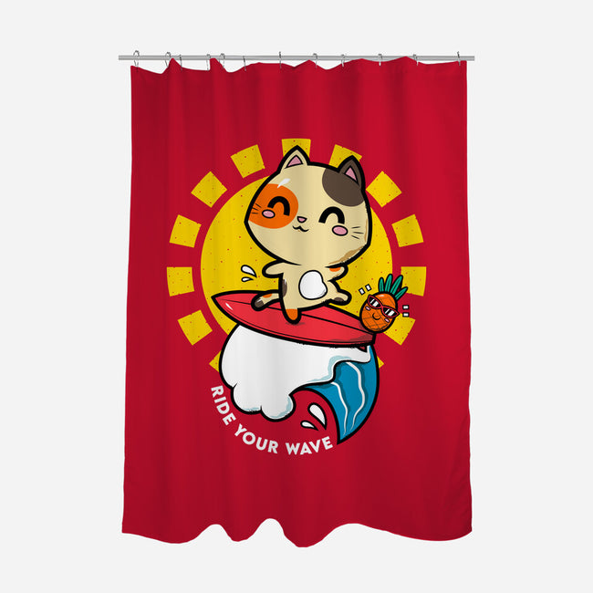 Ride Your Wave-none polyester shower curtain-krisren28