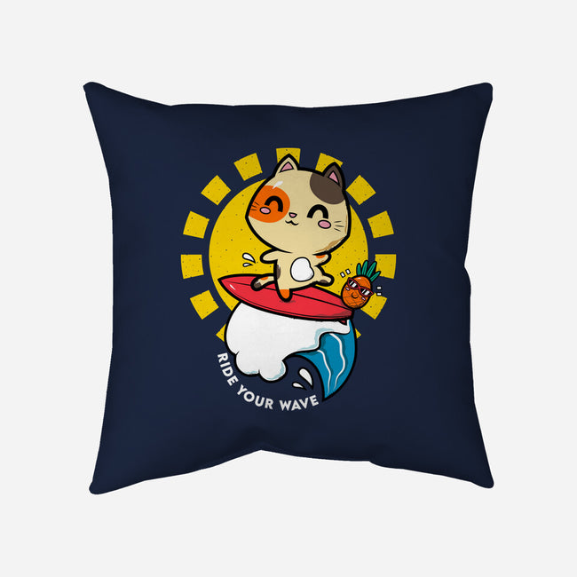 Ride Your Wave-none removable cover throw pillow-krisren28
