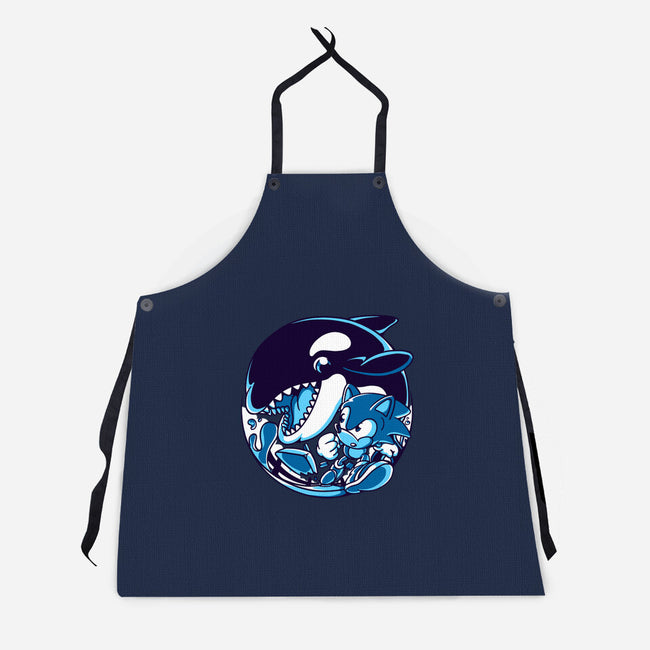 Orca Attack-unisex kitchen apron-estudiofitas