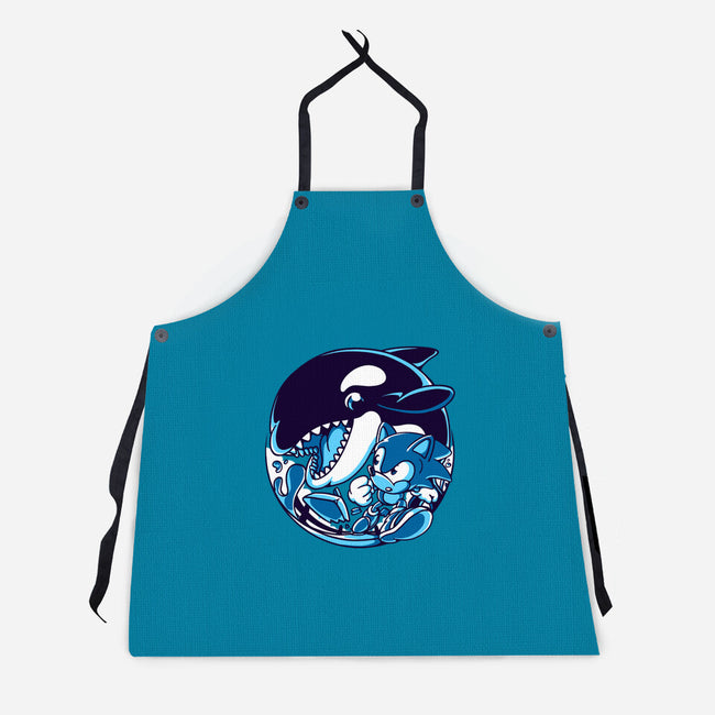 Orca Attack-unisex kitchen apron-estudiofitas