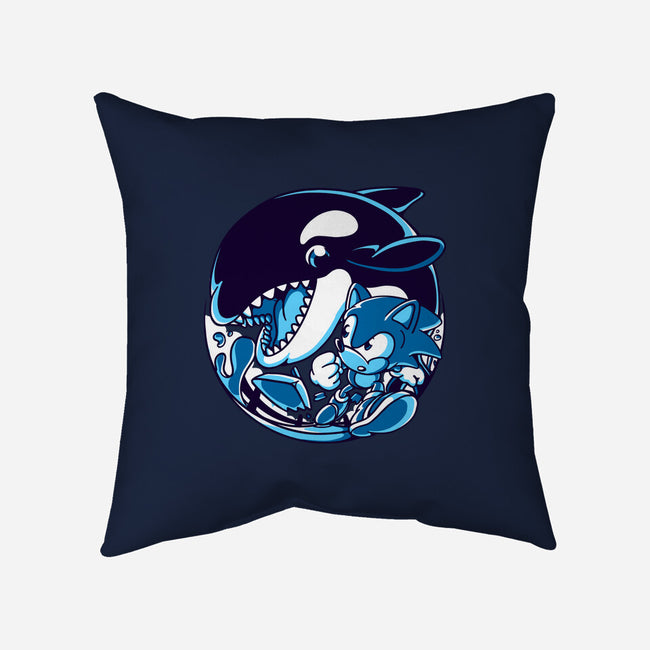 Orca Attack-none removable cover throw pillow-estudiofitas