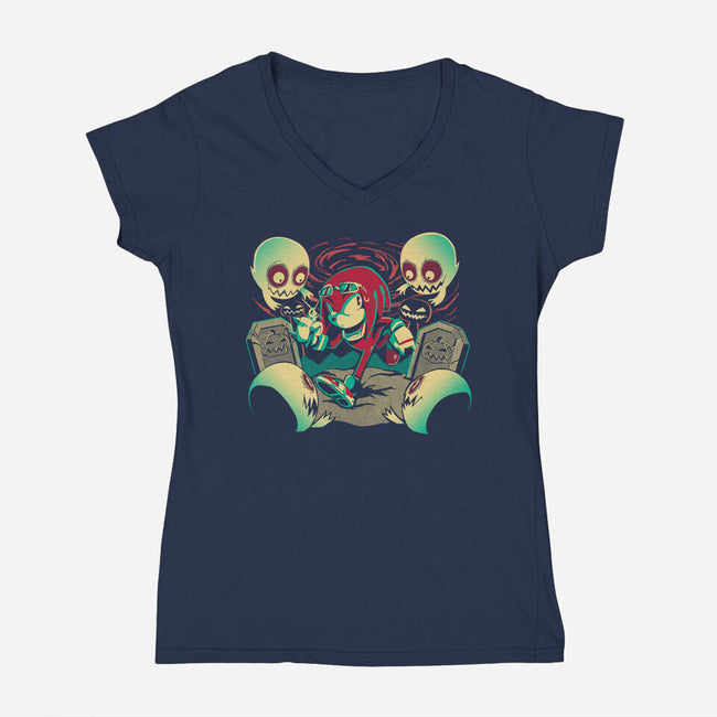 Pumpkin Hill-womens v-neck tee-Gazo1a