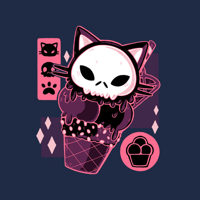 Skull Kitty Cream-none dot grid notebook-xMorfina