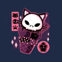 Skull Kitty Cream-none removable cover w insert throw pillow-xMorfina