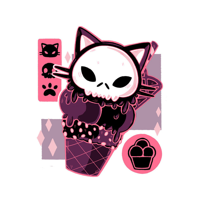 Skull Kitty Cream-unisex basic tee-xMorfina