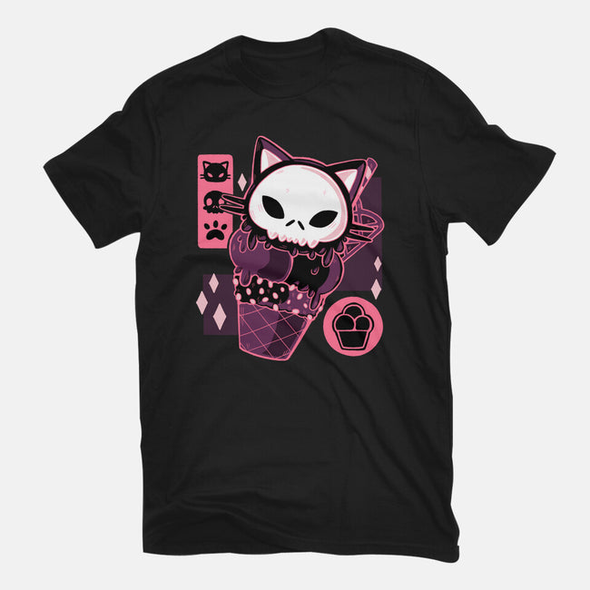 Skull Kitty Cream-mens basic tee-xMorfina