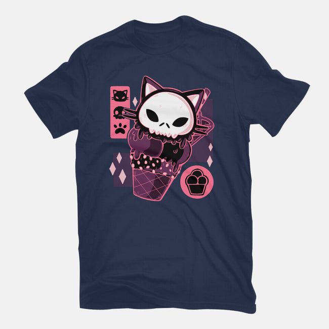 Skull Kitty Cream-mens basic tee-xMorfina