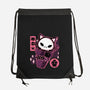 Skull Kitty Cream-none drawstring bag-xMorfina