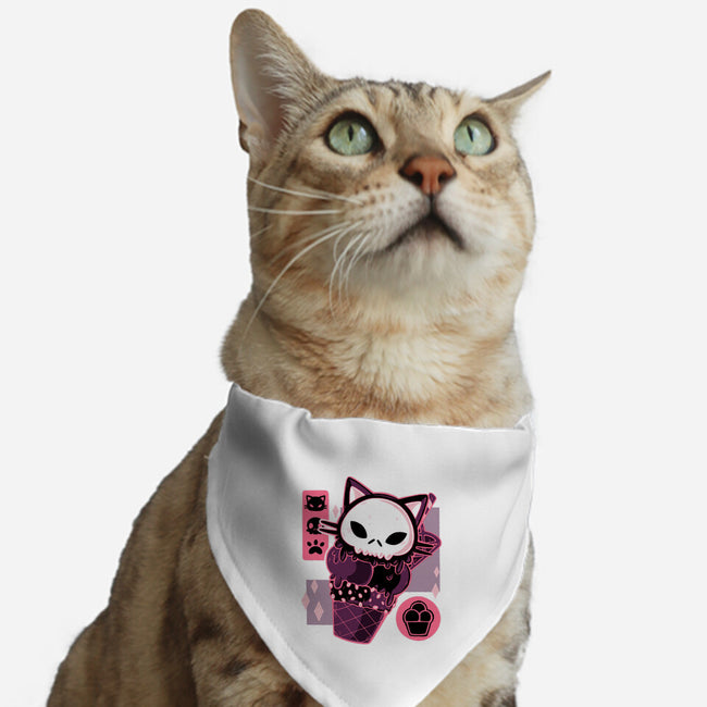 Skull Kitty Cream-cat adjustable pet collar-xMorfina