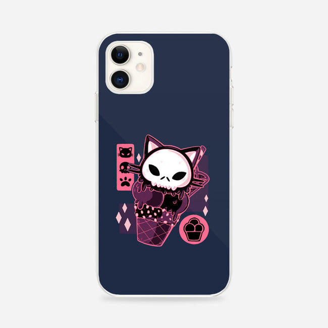 Skull Kitty Cream-iphone snap phone case-xMorfina