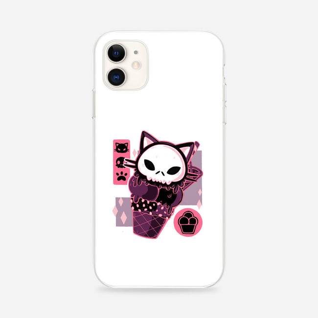 Skull Kitty Cream-iphone snap phone case-xMorfina