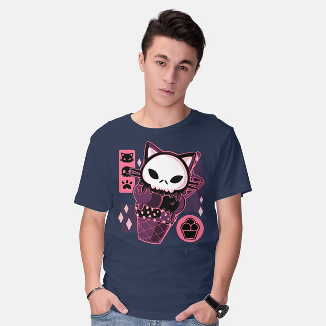 Skull Kitty Cream-mens basic tee-xMorfina