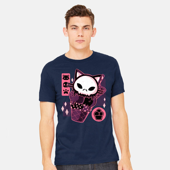 Skull Kitty Cream-mens heavyweight tee-xMorfina