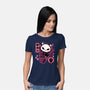 Skull Kitty Cream-womens basic tee-xMorfina