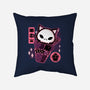 Skull Kitty Cream-none removable cover throw pillow-xMorfina