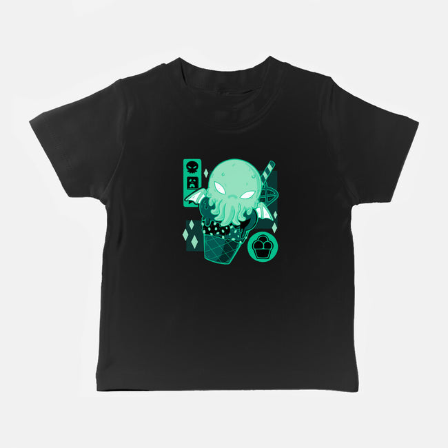 Cthulhu Cream-baby basic tee-xMorfina