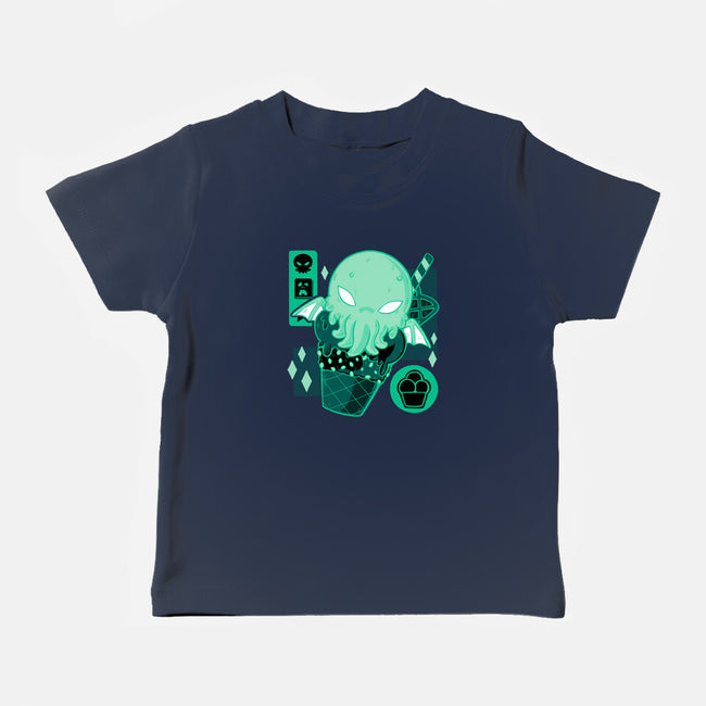 Cthulhu Cream-baby basic tee-xMorfina