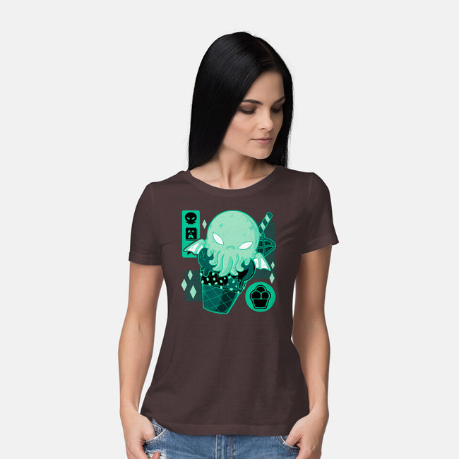 Cthulhu Cream-womens basic tee-xMorfina