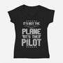 It's Not The Plane-womens v-neck tee-Boggs Nicolas