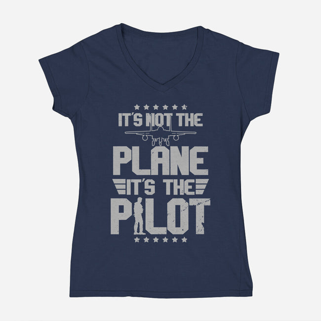 It's Not The Plane-womens v-neck tee-Boggs Nicolas