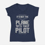 It's Not The Plane-womens v-neck tee-Boggs Nicolas