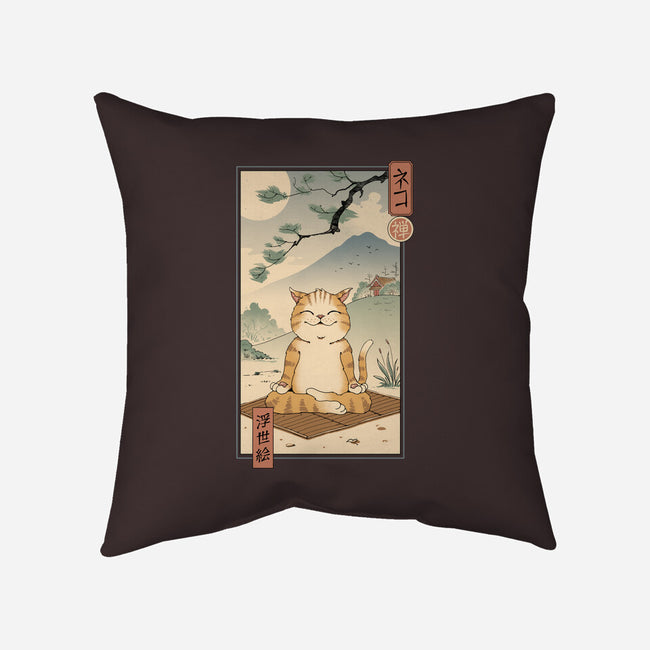 Zen Neko-none removable cover w insert throw pillow-vp021