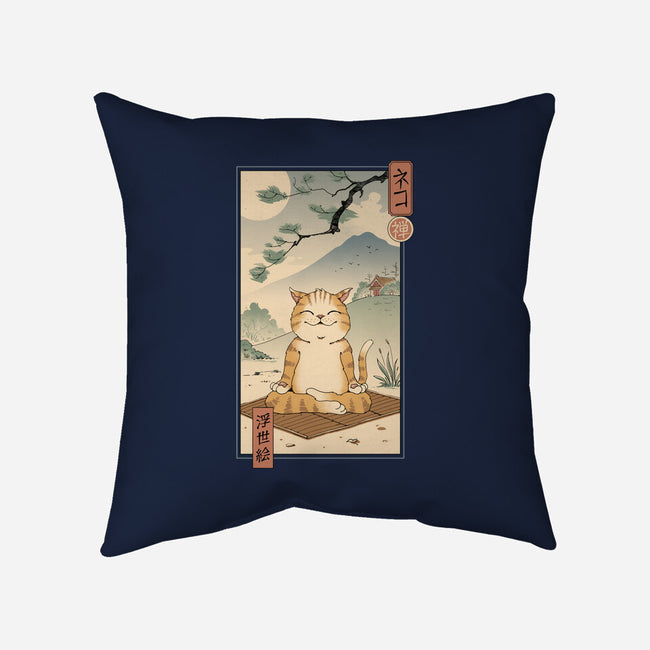 Zen Neko-none removable cover w insert throw pillow-vp021