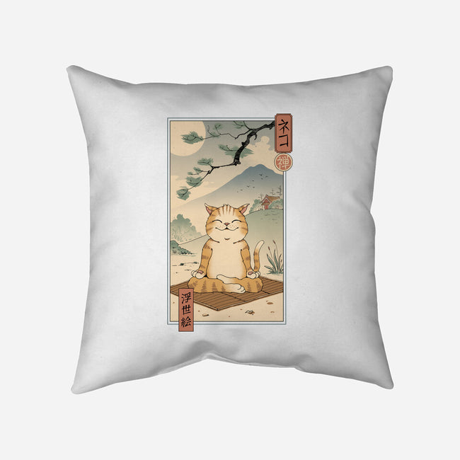 Zen Neko-none removable cover w insert throw pillow-vp021