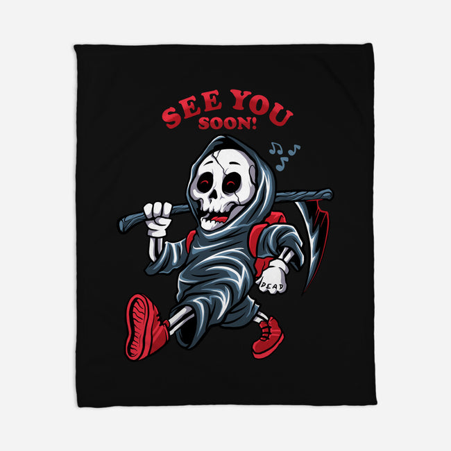Death Will See You Soon-none fleece blanket-spoilerinc