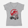 Wrangler YJ Sahara Sumi-E-womens v-neck tee-DrMonekers