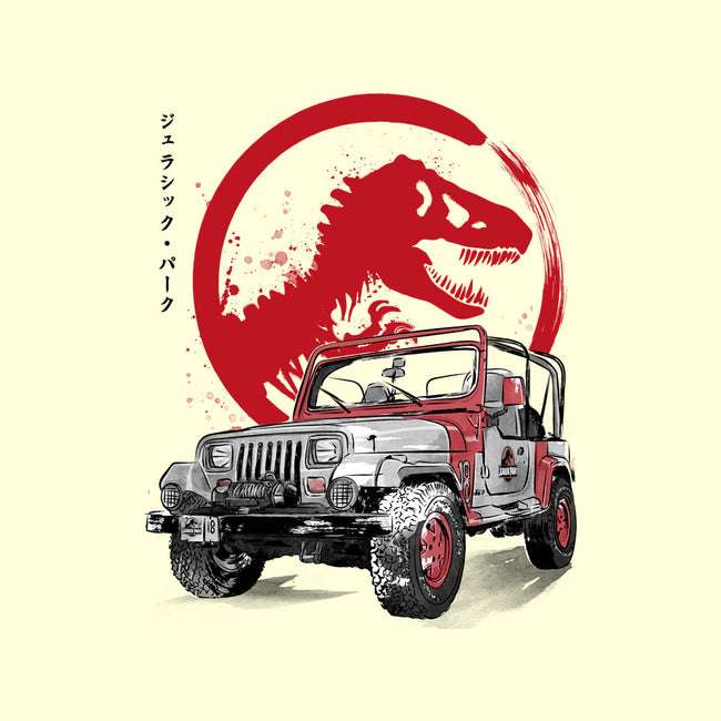 Wrangler YJ Sahara Sumi-E-none removable cover w insert throw pillow-DrMonekers