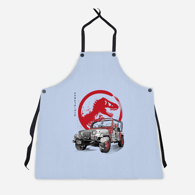Wrangler YJ Sahara Sumi-E-unisex kitchen apron-DrMonekers