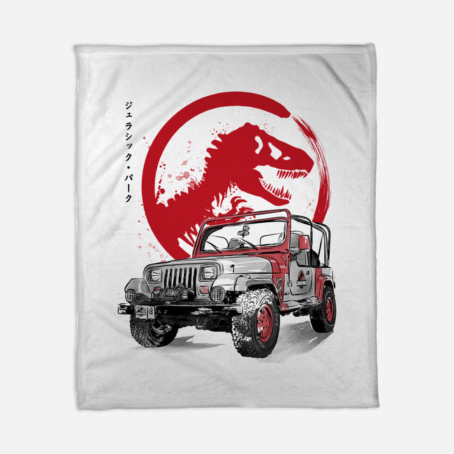 Wrangler YJ Sahara Sumi-E-none fleece blanket-DrMonekers